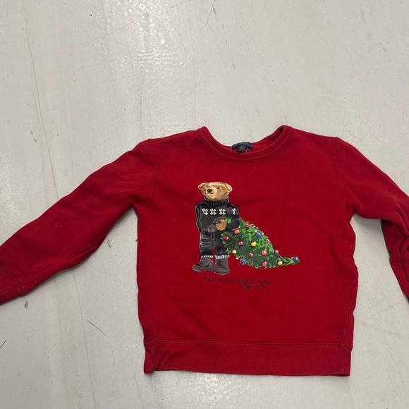 Polo Ralph Lauren Red Holiday Bear Sweatshirt - Picture 1 of 2